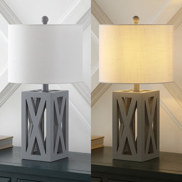 Stewart 21.5" Wood LED Table Lamp